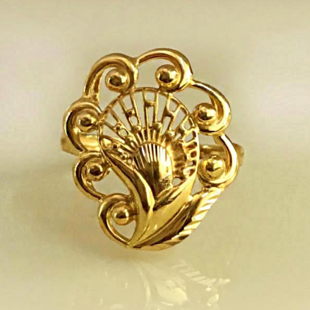 22 Kt Yellow Gold Ring Engagement Women'S Ring 5.430 Gms Size 6-9 - Image 3