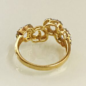 22 Kt   Yellow Gold Ring Engagement Wedding CZ Women'S Ring 5 Grams