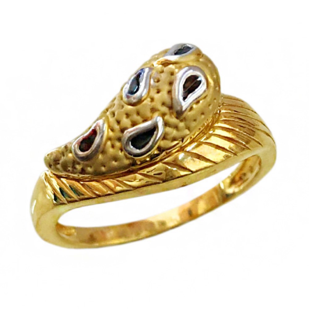 22 Kt   Yellow Gold Engagement Women'S Finger Ring 4.070 g Size 6-9