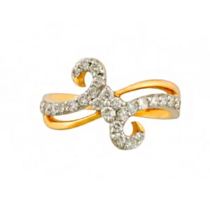 IGI 0.53 Ct White Round Cut SI1 Diamonds 18 Kt Real Yellow Gold Engagement Ring