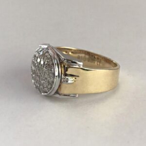 IGI 0.55 Ct White Round Cut G/SI1 Diamonds 18 Kt Real Gold Engagement Men's Ring