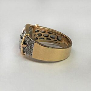 1.25 Ct White Round Cut G/SI1 Natural Diamonds 14 Kt Gold Engagement Men's Ring