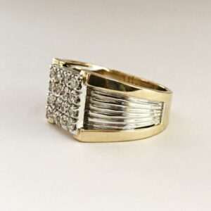 real diamonds 14k gold engagement men's ring