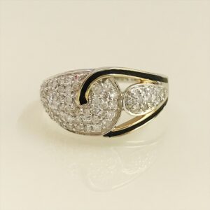 0.55 Ct White Round Cut SI1 Diamond 18 Kt Real Solid Yellow Gold Engagement Ring