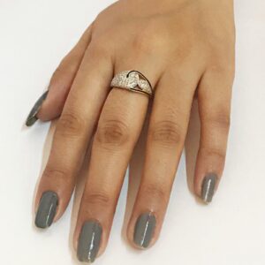 0.55 Ct White Round Cut SI1 Diamond 18 Kt Real Solid Yellow Gold Engagement Ring