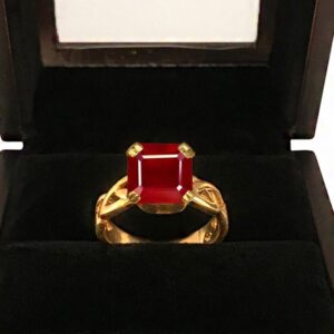 22 Kt  Solid Yellow Gold Natural Genuine Ruby Gemstone Ring Size 7-11