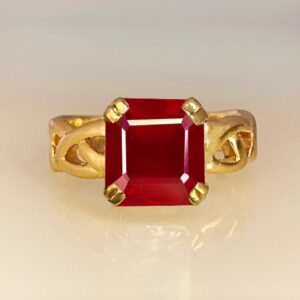 22 Kt  Solid Yellow Gold Natural Genuine Ruby Gemstone Ring Size 7-11