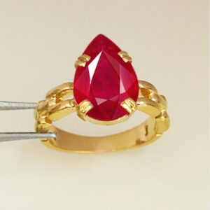 22 Kt  Solid Yellow Gold Natural Genuine Ruby Gemstone Ring Size 6-10