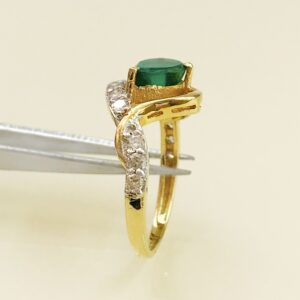 0.70 Ct White Round Cut SI1 Diamonds 18 K Real Solid Yellow Gold Engagement Ring