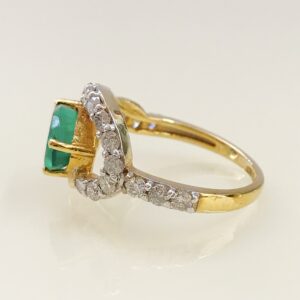 0.70 Ct White Round Cut SI1 Diamonds 18 K Real Solid Yellow Gold Engagement Ring
