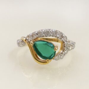 0.70 Ct White Round Cut SI1 Diamonds 18 K Real Solid Yellow Gold Engagement Ring