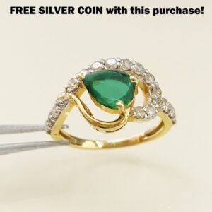 0.70 Ct White Round Cut SI1 Diamonds 18 K Real Solid Yellow Gold Engagement Ring