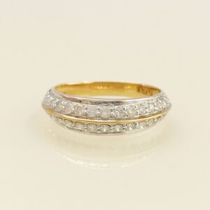 0.60 Ct White Round Cut SI1 Diamonds 18 K Real Solid Yellow Gold Engagement Ring