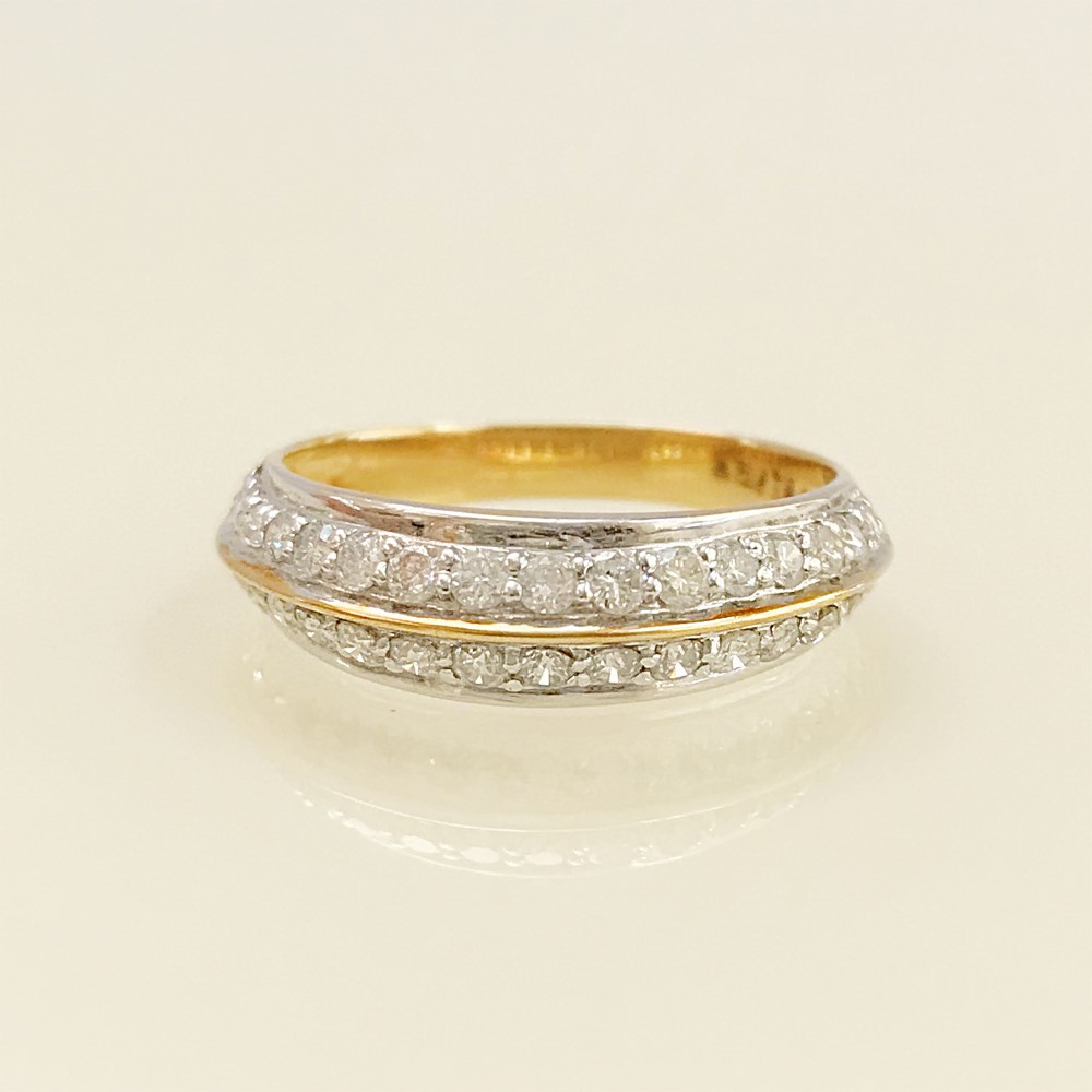 0.60 Ct White Round Cut SI1 Diamonds 18 K Real Solid Yellow Gold Engagement Ring - Image 3