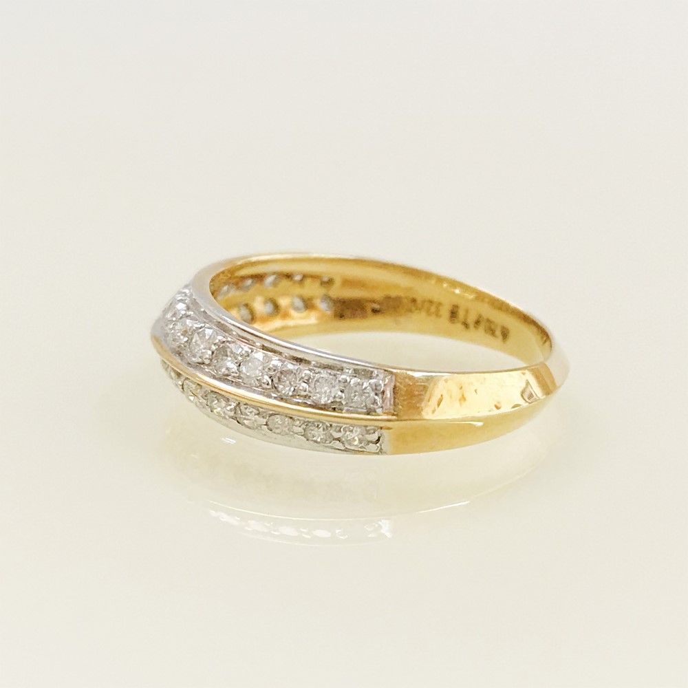 0.60 Ct White Round Cut SI1 Diamonds 18 K Real Solid Yellow Gold Engagement Ring - Image 2