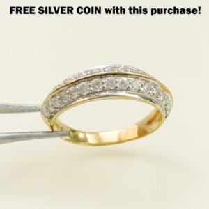 0.60 Ct White Round Cut SI1 Diamonds 18 K Real Solid Yellow Gold Engagement Ring