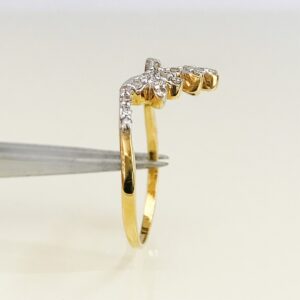 0.48 Ct White Round Cut SI1 Diamonds 18 K Real Solid Yellow Gold Engagement Ring