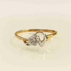 Solitaire 0.29 Ct White Round Cut I Diamonds 18 Kt Real Solid Yellow Gold Ring