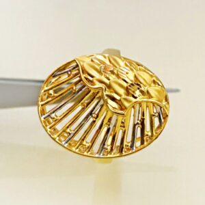 22 Kt Real Solid Yellow Gold Engagement Wedding Women'S Ring Size 5-10