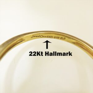 22 Kt   Yellow Gold Engagement Wedding Women'S Finger Ring 4.450 Grams