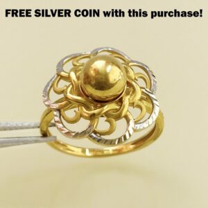 22 Kt   Yellow Gold Engagement Wedding Women'S Finger Ring 4.450 Grams