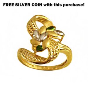 22 Kt   Yellow Gold Engagement Wedding Women'S Finger Ring 5.070 Grams