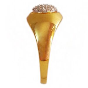 22 Kt  Solid Yellow Gold Engagement Women's Finger Ring CZ Size 5-9