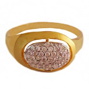 22 Kt  Solid Yellow Gold Engagement Women's Finger Ring CZ Size 5-9