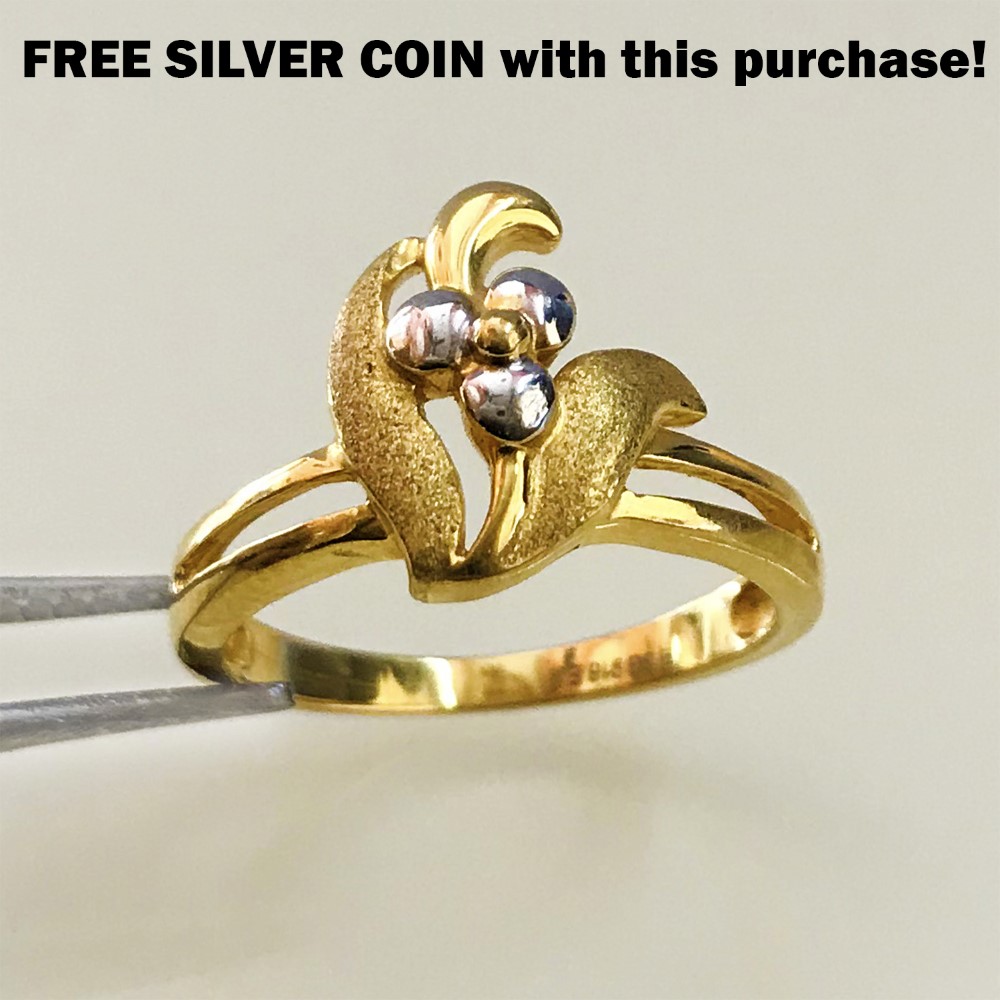 22 Kt   Yellow Gold Engagement Women's Finger Ring 3.640g Size 7-10