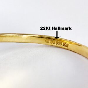22 Kt   Yellow Gold Engagement Wedding Women Ring 3.590 g Size 6-9