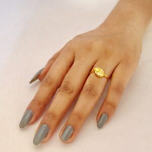 22 Kt   Yellow Gold Engagement Wedding Women Ring 3.590 g Size 6-9