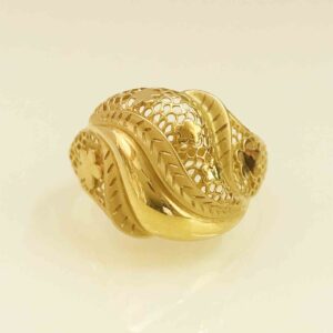 22 Kt   Yellow Gold Engagement Wedding Women'S Finger Ring 5.410 Grams