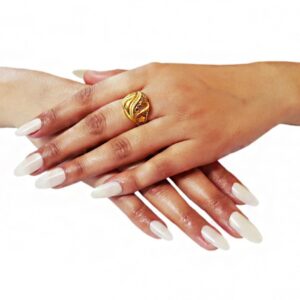 22 Kt   Yellow Gold Engagement Wedding Women'S Finger Ring 5.410 Grams