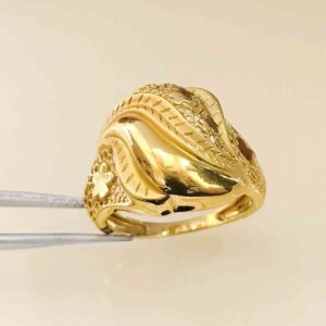 22 Kt   Yellow Gold Engagement Wedding Women'S Finger Ring 5.410 Grams