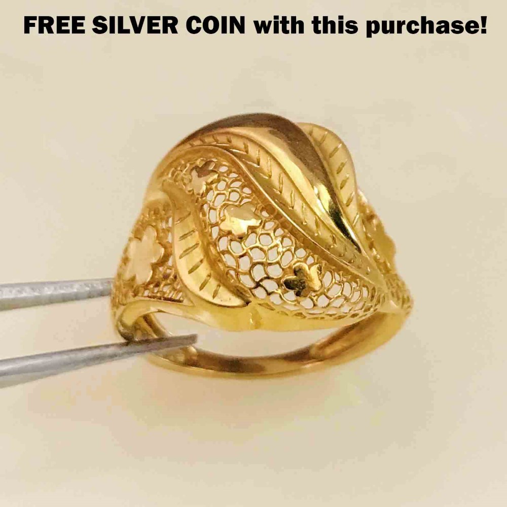 22 Kt   Yellow Gold Engagement Wedding Women'S Finger Ring 5.410 Grams