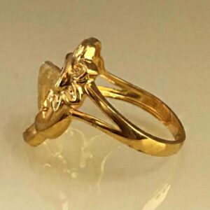 22 Kt   Yellow Gold Engagement Wedding Women'S Finger Ring 5 Grams