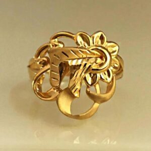 22 Kt   Yellow Gold Engagement Wedding Women'S Finger Ring 5 Grams