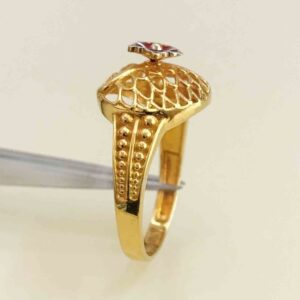 Fine Jewelry 18 Kt Yellow Gold Engagement Women'S Finger Ring Size 6-9