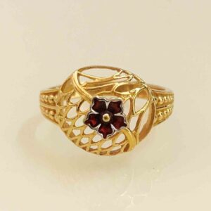 Fine Jewelry 18 Kt Yellow Gold Engagement Women'S Finger Ring Size 6-9