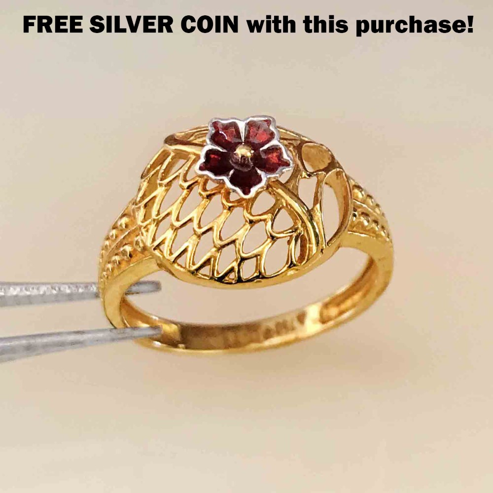 Fine Jewelry 18 Kt Yellow Gold Engagement Women'S Finger Ring Size 6-9