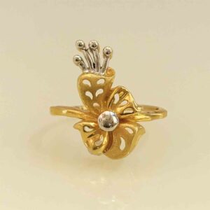 18 Kt  Solid Yellow Gold Engagement Wedding Women Finger Ring Size 6-9