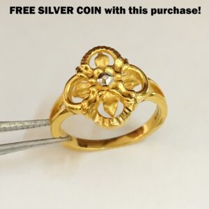 22 Kt Fine Yellow Gold Engagement Women'S Finger Ring 4.260 g Size 6-9