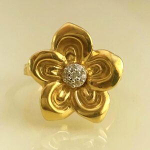 22 Kt   Yellow Gold Engagement Wedding Women Ring 3.320 g Size 6-9