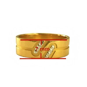22 Kt  Yellow Gold Women Engagement Wedding Band Ring Wide 7 MM Size 7