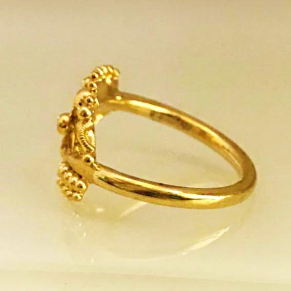 22 Kt Yellow Gold Engagement Women'S Finger Ring 5 Grams Size 6-9 - Image 4