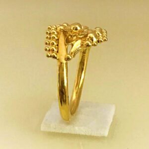 22 Kt   Yellow Gold Engagement Women'S Finger Ring 5 Grams Size 6-9