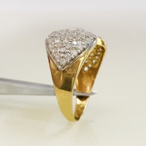18 Kt  Yellow Gold Engagement Bridal Ring Cubic Zirconia Size 5-10