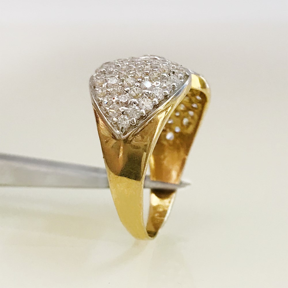 18 Kt Yellow Gold Engagement Bridal Ring Cubic Zirconia Size 5-10 - Image 5