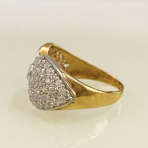 18 Kt  Yellow Gold Engagement Bridal Ring Cubic Zirconia Size 5-10