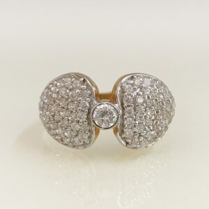 18 Kt  Yellow Gold Engagement Bridal Ring Cubic Zirconia Size 5-10